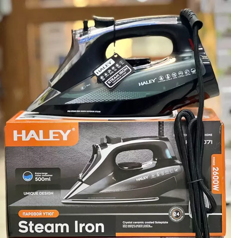 Паровой утюг "Haley", 2600 Вт, 150 г/мин, 500 мл. (Германия) Ассортимент