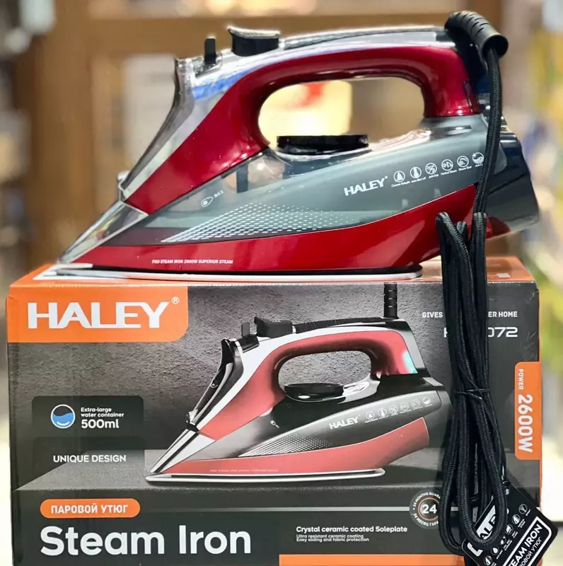 Паровой утюг "Haley", 2600 Вт, 150 г/мин, 500 мл. (Германия) Ассортимент