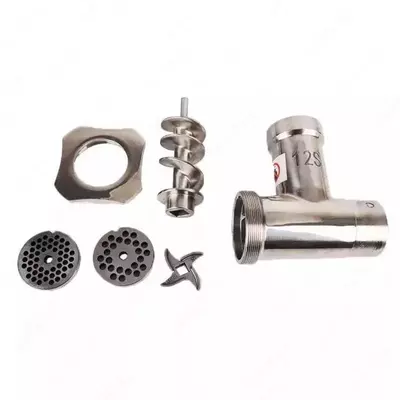 Elektr sanoat go'sht maydalagich (zanglamaydigan po'lat) "Zumrad" TK-12, 840 Vt, teskari, 2 pichoq (Xitoy) Chelik