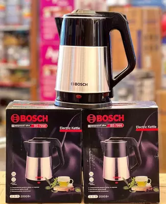 Tefal "BOSCH" BS7998 Elektr choynak, 2000 Vt, 2,5 l (Germaniya), metall/qora