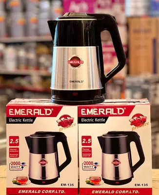 Электрочайник Tefal "EMERALD" EM-135, 2000Вт, 2.5 л. (Китай) Металлик/черный