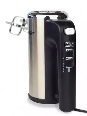 Qo'l mikseri "Sonifer" SF-7021, 300 Vt, 3 rejim, Turbo rejimi, 4 qo'shimcha (Xitoy) Metallik/qora