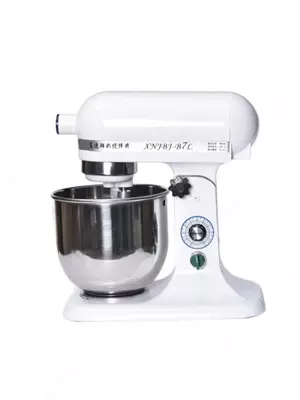 Профессиональный планетарный миксер "B7" Original, 500Вт, чаша 7 л, 3 насадки (Китай) Белый