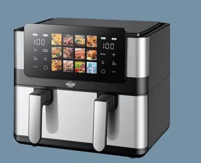 Fritöz "Uakeen" ZL-1714, 3000W, 12 l (Germaniya) Metallik/qora