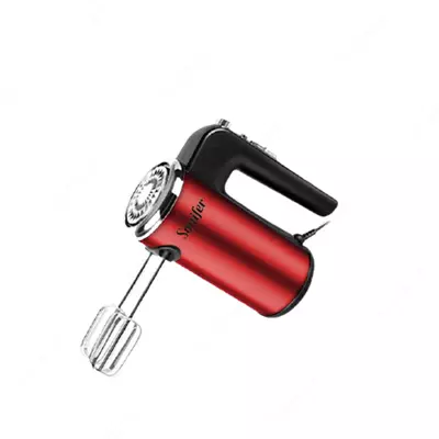 Qo'l mikseri "Sonifer" SF-7024, 400 Vt, 5 rejim, Turbo rejimi, 4 qo'shimcha (Xitoy) Qizil/qora