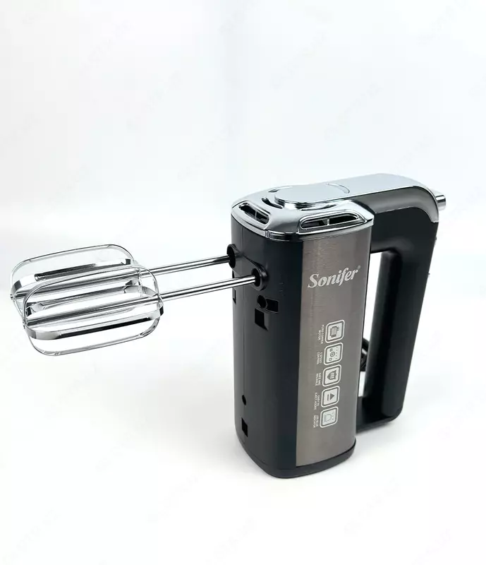 Qo'l mikseri "Sonifer" SF-7038C, 500 Vt, 5 rejim, Turbo rejimi, 4 ta qo'shimcha (Xitoy) Metallik/qora