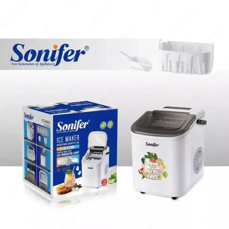 Muzqaymoq "Sonifer" SF-6572, 112 Vt, 2 litr, siklda 12 muz kubigi (Xitoy) Oq