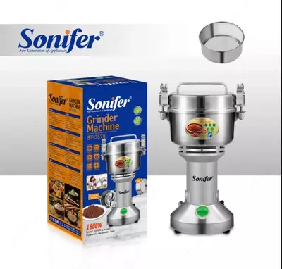 Кофемолка 2 в 1 "Sonifer" SF-3578, 1800Вт, 2 емкости (Китай) Металлик