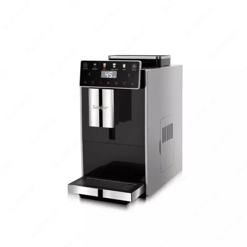Avtomatik qahva mashinasi "Sonifer" SF-3594, 1350W, 1,2 l/600 ml, sensorli panel (Xitoy) Chelik/qora