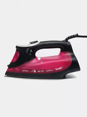 Паровой утюг "Sonifer" SF-9029, 2400Вт, 150 г/мин, керамическая подошва (Китай) Черный/розовый