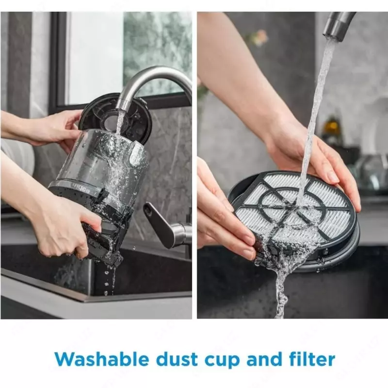 Бытовой пылесос "Midea" MC08MEWH, 1800Вт, контейнер 2 л., 6 насадок (Китай) Черный/белый)