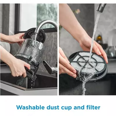 Бытовой пылесос "Midea" MC08MEWH, 1800Вт, контейнер 2 л., 6 насадок (Китай) Черный/белый)