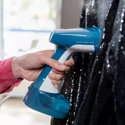 Бытовой отпариватель одежды (ручной) "Tefal" Access Steam Easy DT7170E1, 1400W, 25 г/мин (Франция) Синий/белый
