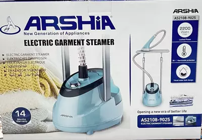 Бытовой отпариватель одежды (мини доска) "Arshia" AS2108-9025, 2200W, 10 режимов, 1.6 л. (Китай) Черный/Голубой