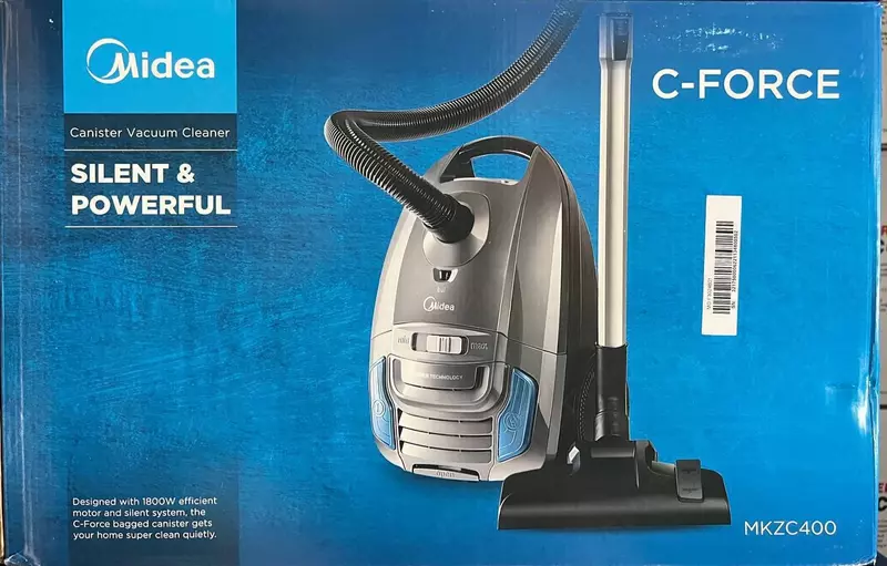 Midea C-Force M400 (MKZC400) maishiy changyutgich, 1800 Vt, 3 litrli chang qopchasi, 6 dona (Xitoy) Kulrang