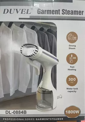 Бытовой отпариватель - щетка для одежды (ручной) "DUVEL" DL-0884B, 1800W, 30 г/мин, 300 мл (Китай) Розовый/Белый