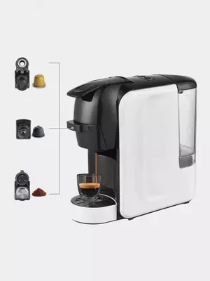 Автоматическая кофемашина (капсульная) 3 в 1 "SONIFER" SF-3539, 1450Вт, 600 мл (Китай) Белая/черная