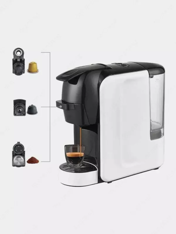 Автоматическая кофемашина (капсульная) 3 в 1 "SONIFER" SF-3539, 1450Вт, 600 мл (Китай) Белая/черная