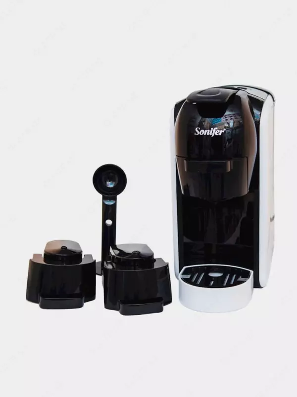 Автоматическая кофемашина (капсульная) 3 в 1 "SONIFER" SF-3539, 1450Вт, 600 мл (Китай) Белая/черная