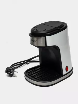 Avtomatik kofe mashinasi (tomchilatib) "SONIFER" SF-3540, 1350W, 240 ml (Xitoy) Metallik/qora