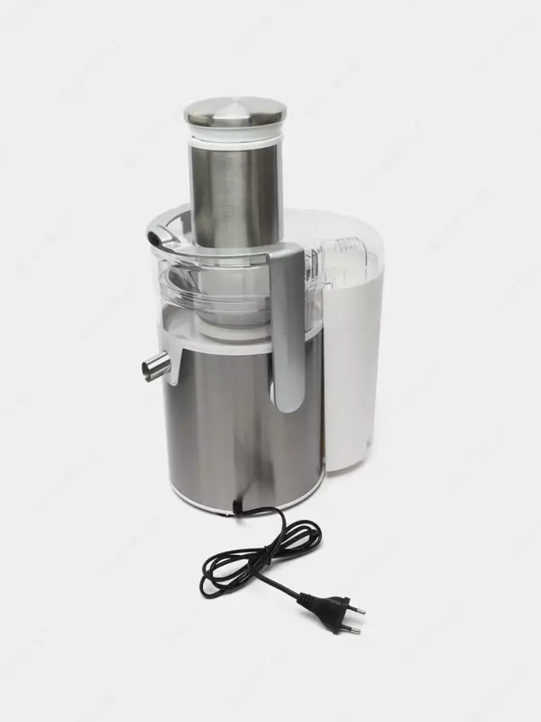 Бытовая соковыжималка (центробежная) "Arshia" AS2308-701, 1000Вт, 6 режимов, 1200/1500 мл. (Китай) Металлик/Белая