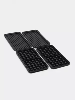 Сендвичница 3 в 1 "Sonifer" SF-6166, 1000Вт, 3 панели (Китай) Черная/серебристая