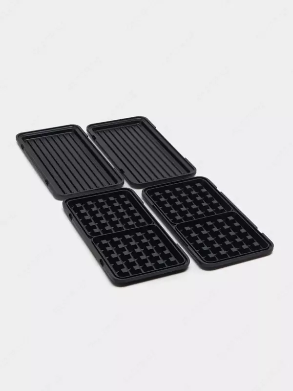 Сендвичница 3 в 1 "Sonifer" SF-6166, 1000Вт, 3 панели (Китай) Черная/серебристая