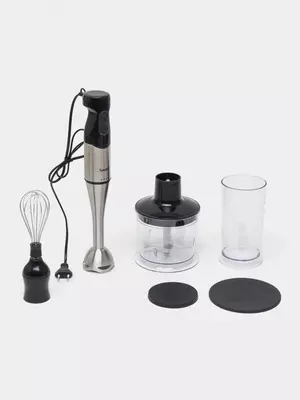 Погружной блендер 3 в 1, миксер, измельчитель "Sonifer" SF-8013, 500W, 500/600 мл. (Китай) Черный/серебристый