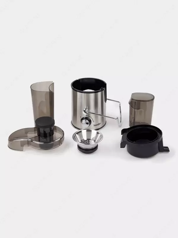 Бытовая соковыжималка (центробежная) "Sonifer" SF-5530, 400Вт, 2 скорости, 500/1000 мл. (Китай) Металлик/Черная