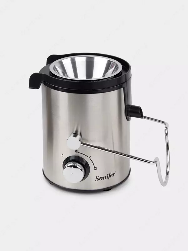 Бытовая соковыжималка (центробежная) "Sonifer" SF-5530, 400Вт, 2 скорости, 500/1000 мл. (Китай) Металлик/Черная