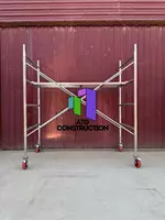 Леса строительные с настилом и колесами с тормозом