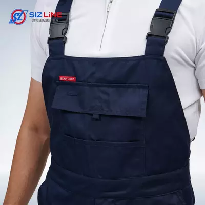 Kostyum “Staj” — kurtka / yarim kombinezon, to‘q ko‘k rangda, aralash mato 240 g/m².