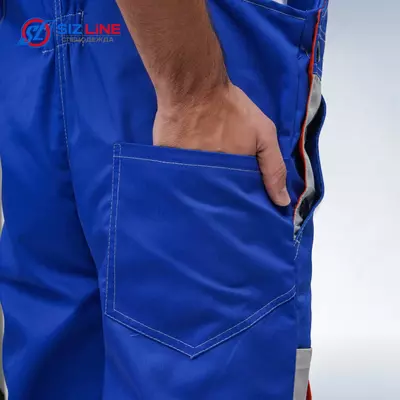 Kostyum Favorit-1 Premium (aralash mato, 240 gm²) — kurtka yarim kombinezon, to‘q kulrang vaselkoviy to‘q sariq. rangda.