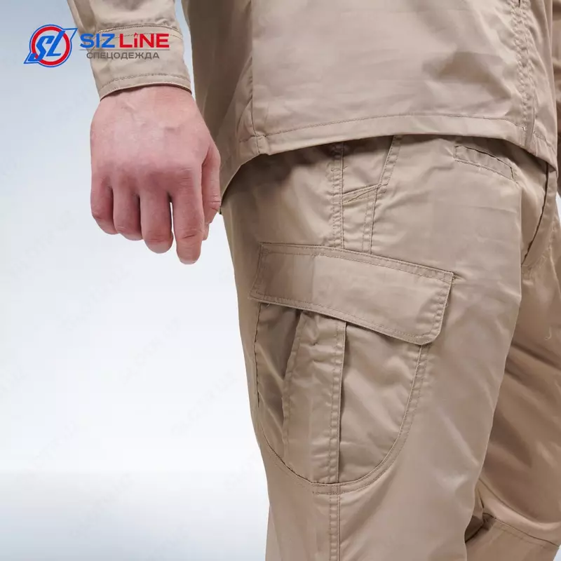 Taktik kostyum – bej rangda. Ishlab chiqarish maxsus kiym