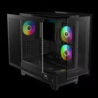 с 3 ARGB PWM вентиляторами и стеклянной панелью (Черный)