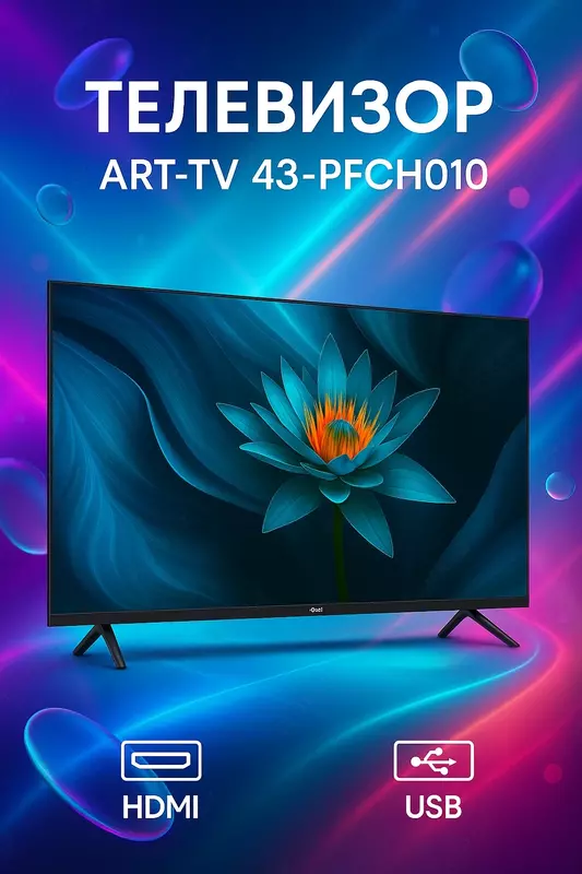 ART-TV 43-PFCH010 qora televizor