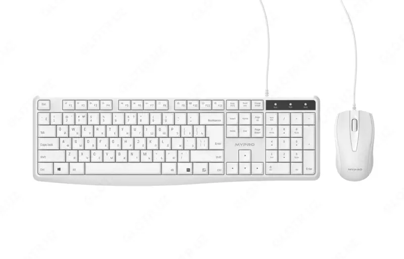Комплект клавиатура и мышь MYPRO KM1010UW White
