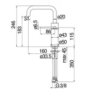 Yagona tutqichli lavabo mikseri Nobili Velis Chrome - 4 976 486.9 so'm