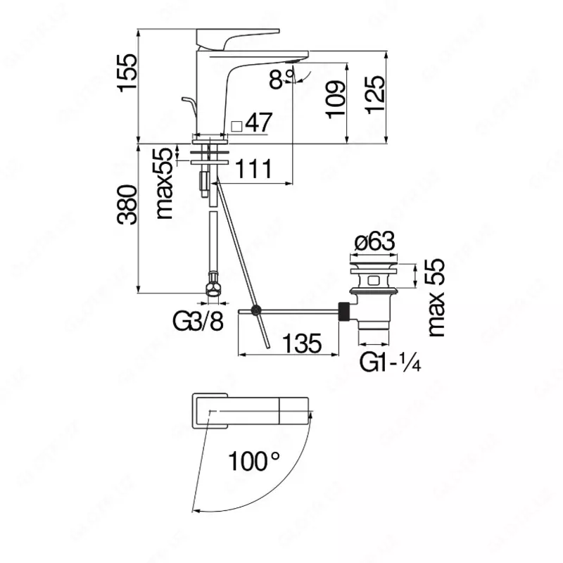 Nobili Seven havza krani - 3 887 078.2 so'm