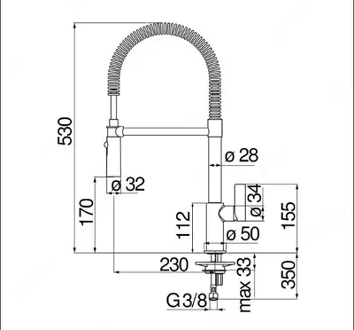 Высокий смеситель для кухни с вытяжным шлангом и магнитным креплением Nobili Flag Chrome - 5 414 055.5 сум / шт.