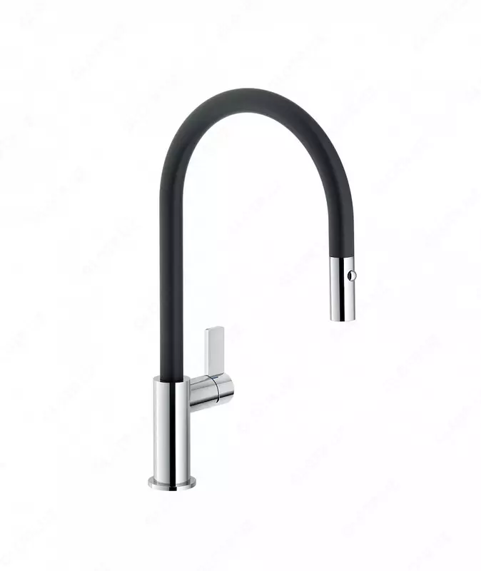 Высокий смеситель для кухни с вытяжным шлангом Nobili Flag Velvet black
