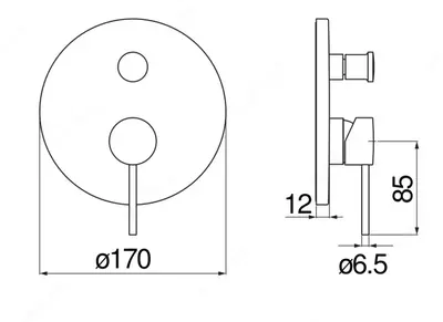 Смеситель скрытого монтажа Nobili Velis на 2 выхода с автоматическим возвратом - 5 217 164.6 сум / шт.