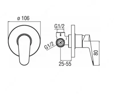 Смеситель для душа Nobili Blues на одного потребителя - 877 572.1 сум / шт.