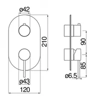Yashirin mikser Nobili Velis kaliti 2 foydalanuvchi uchun Diamond smoke PVD - 9 354 078.2 so'm