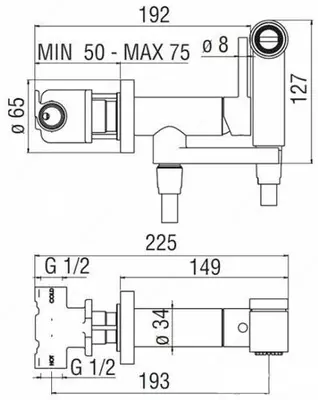 Встроенный комплект гигиенического душа Nobili Red canyon PVD - 6 375 393.8 сум / шт.
