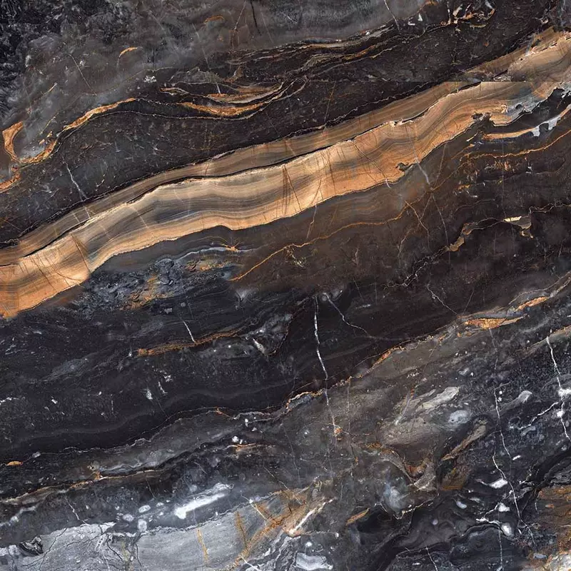 Geloam chinni plitkalar shishasimon plitkalar 60x120 sm Luxor Black (Yuqori porloq)