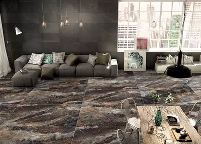 Керамогранит Geloam стекловидная плитка 60х120см Luxor Black (High Glossy) - 238 247.6 сум / кв.м