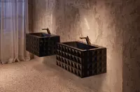 Настенный умывальник эмалированный из стали BetteLoft Ornament пристенная в 4 ряда BetteGlaze