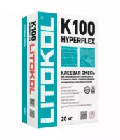  Клей высокоэластичный для укладки крупноформатных плит HYPERFLEX K100 Белый (класс С2 TЕ S2) - 