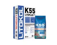  Shisha  keramika va tosh mozaika uchun yopishtiruvchi LITOPLUS K55 WHITE (C2 TE sinfi) - 